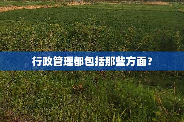 行政管理都包括那些方面？