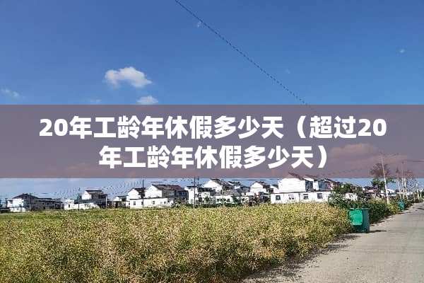 20年工龄年休假多少天（超过20年工龄年休假多少天）