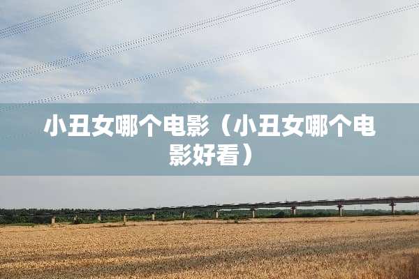 小丑女哪个电影（小丑女哪个电影好看）