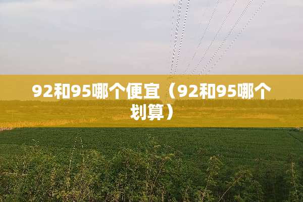 92和95哪个便宜（92和95哪个划算）