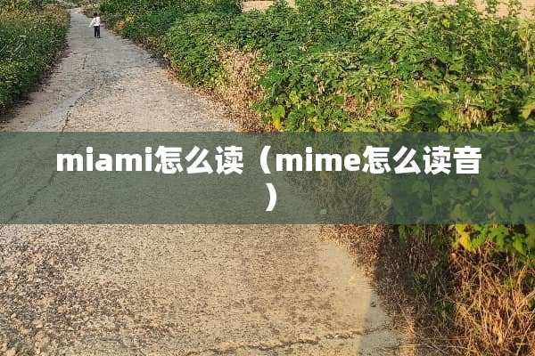 miami怎么读（mime怎么读音）