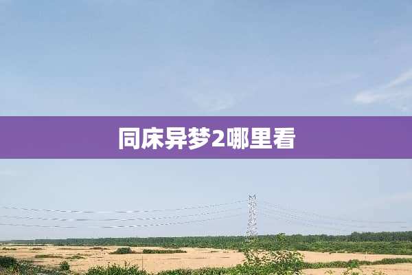 同床异梦2哪里看