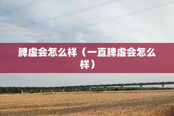 脾虚会怎么样（一直脾虚会怎么样）