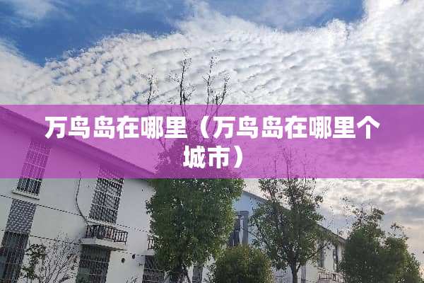 万鸟岛在哪里（万鸟岛在哪里个城市）