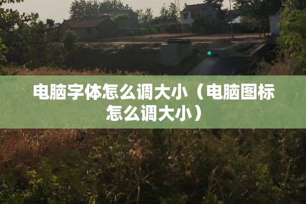 电脑字体怎么调大小（电脑图标怎么调大小）
