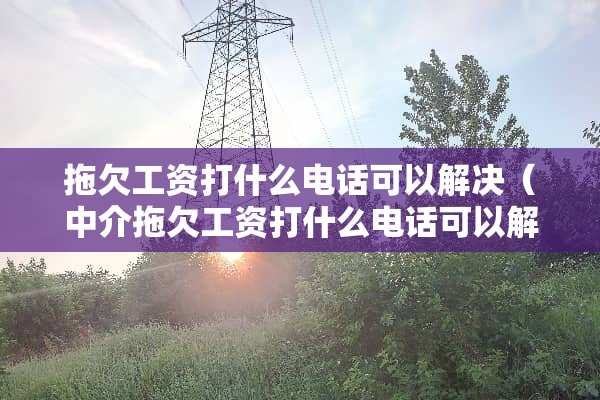 拖欠工资打什么电话可以解决（中介拖欠工资打什么电话可以解决）
