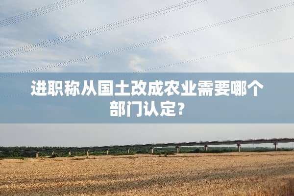 进职称从国土改成农业需要哪个部门认定？