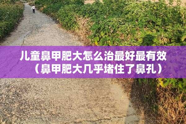 儿童鼻甲肥大怎么治最好最有效（鼻甲肥大几乎堵住了鼻孔）