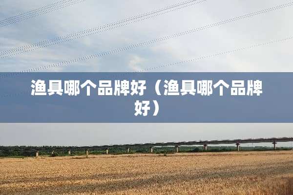 渔具哪个品牌好（渔具哪个品牌好）