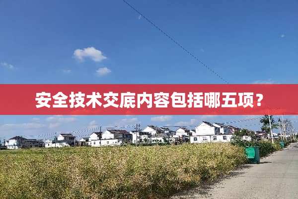 安全技术交底内容包括哪五项？
