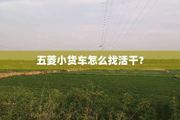 五菱小货车怎么找活干？