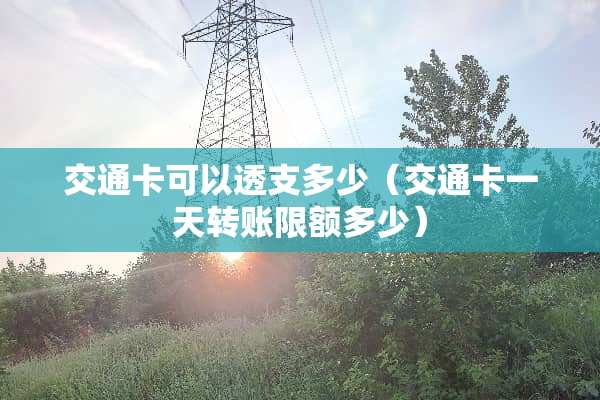交通卡可以透支多少（交通卡一天转账限额多少）