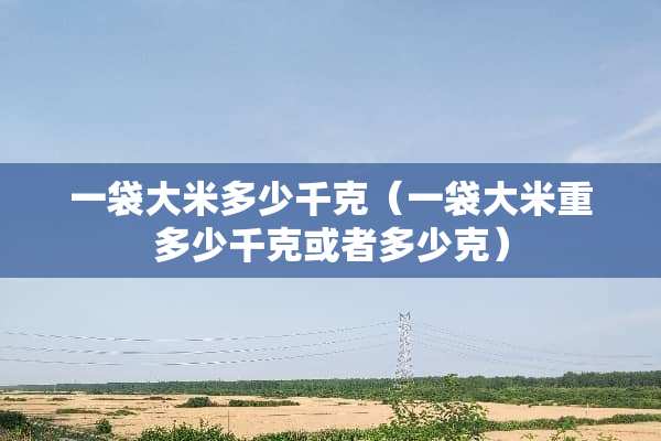 一袋大米多少千克（一袋大米重多少千克或者多少克）