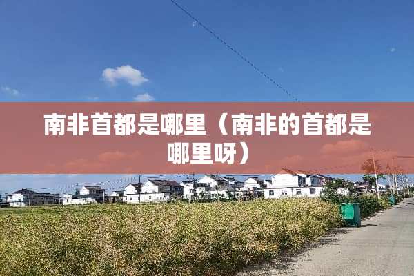 南非首都是哪里（南非的首都是哪里呀）