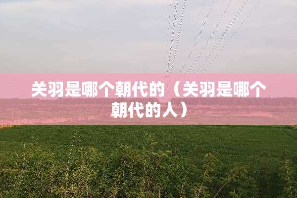 关羽是哪个朝代的（关羽是哪个朝代的人）