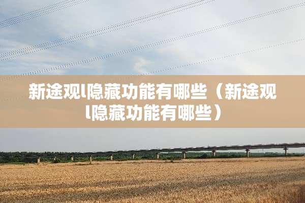 新途观l隐藏功能有哪些（新途观l隐藏功能有哪些）