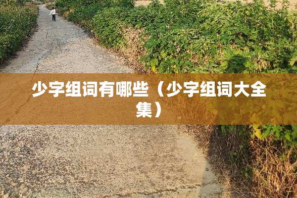 少字组词有哪些（少字组词大全集）