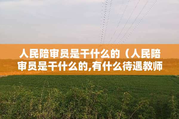 人民陪审员是干什么的（人民陪审员是干什么的,有什么待遇教师能申请吗）