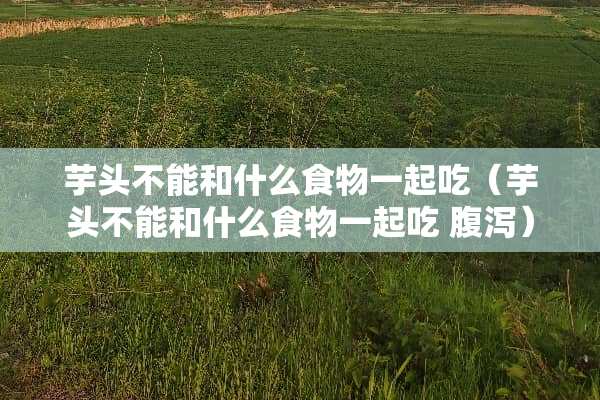 芋头不能和什么食物一起吃（芋头不能和什么食物一起吃 腹泻）