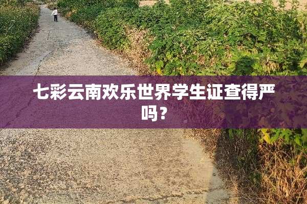 七彩云南欢乐世界学生证查得严吗？