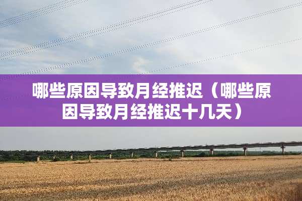 哪些原因导致月经推迟（哪些原因导致月经推迟十几天）