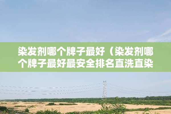 染发剂哪个牌子最好（染发剂哪个牌子最好最安全排名直洗直染）