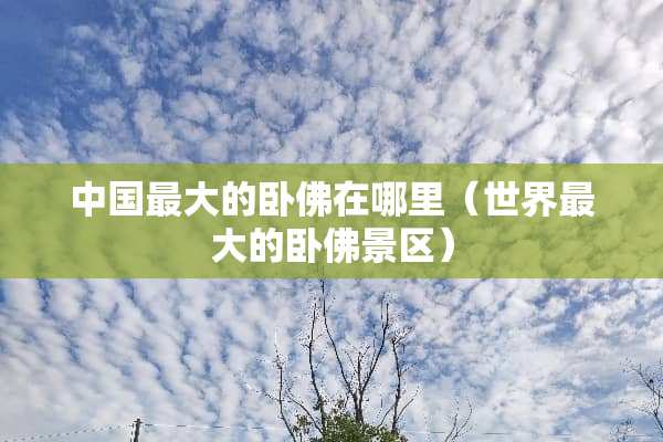 中国最大的卧佛在哪里（世界最大的卧佛景区）