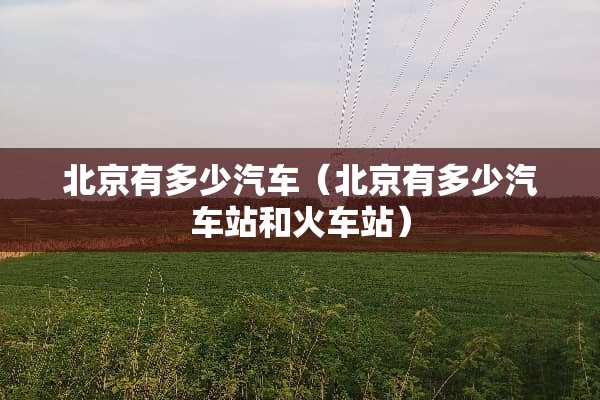 北京有多少汽车（北京有多少汽车站和火车站）