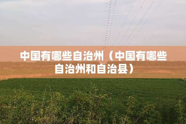 中国有哪些自治州（中国有哪些自治州和自治县）