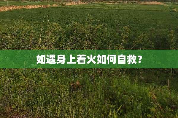 如遇身上着火如何自救？