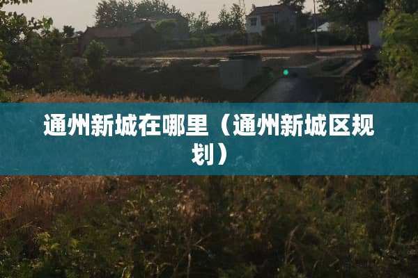 通州新城在哪里（通州新城区规划）