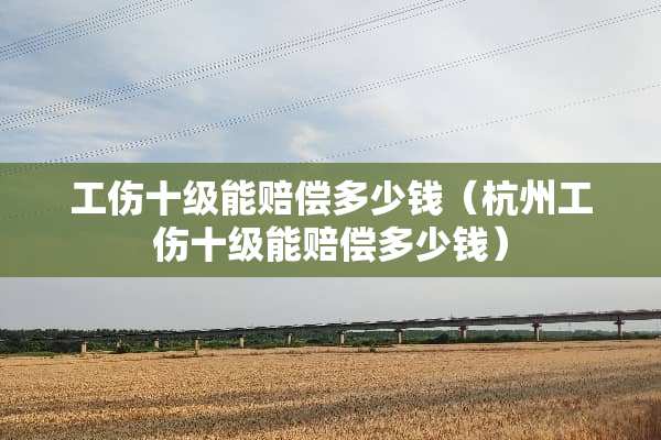 工伤十级能赔偿多少钱（杭州工伤十级能赔偿多少钱）