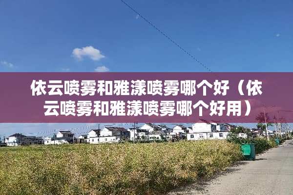 依云喷雾和雅漾喷雾哪个好（依云喷雾和雅漾喷雾哪个好用）