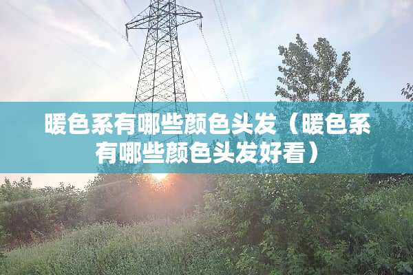 暖色系有哪些颜色头发（暖色系有哪些颜色头发好看）