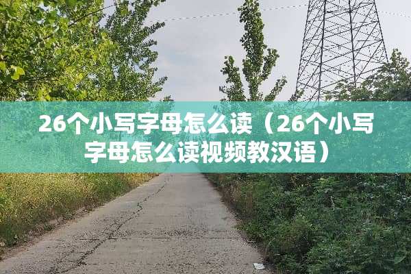 26个小写字母怎么读（26个小写字母怎么读视频教汉语）