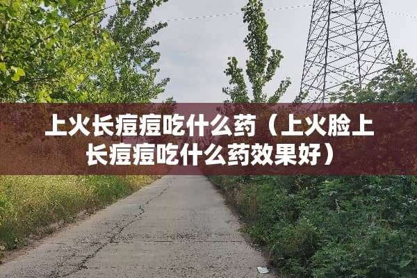 上火长痘痘吃什么药（上火脸上长痘痘吃什么药效果好）