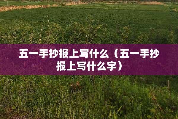 五一手抄报上写什么（五一手抄报上写什么字）