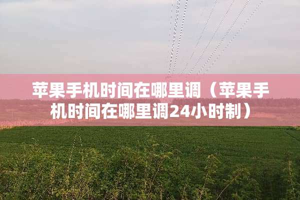 苹果手机时间在哪里调（苹果手机时间在哪里调24小时制）