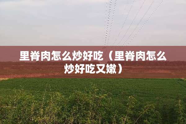 里脊肉怎么炒好吃（里脊肉怎么炒好吃又嫩）