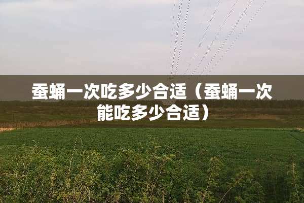 蚕蛹一次吃多少合适（蚕蛹一次能吃多少合适）