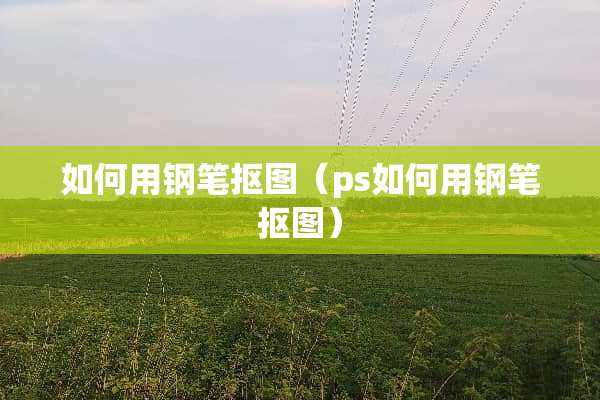 如何用钢笔抠图（ps如何用钢笔抠图）