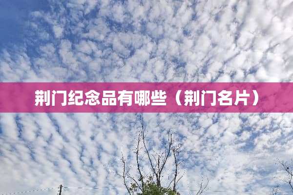 荆门纪念品有哪些（荆门名片）