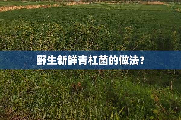 野生新鲜青杠菌的做法？