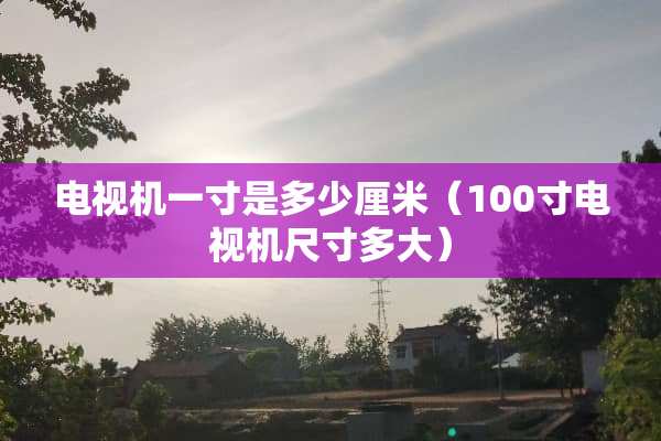 电视机一寸是多少厘米（100寸电视机尺寸多大）