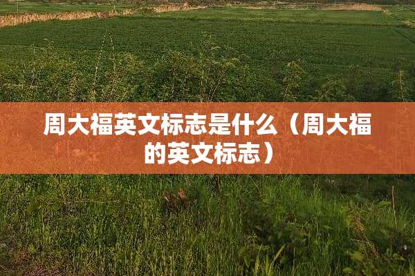 周大福英文标志是什么（周大福的英文标志）