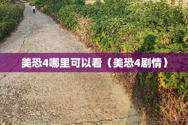 美恐4哪里可以看（美恐4剧情）