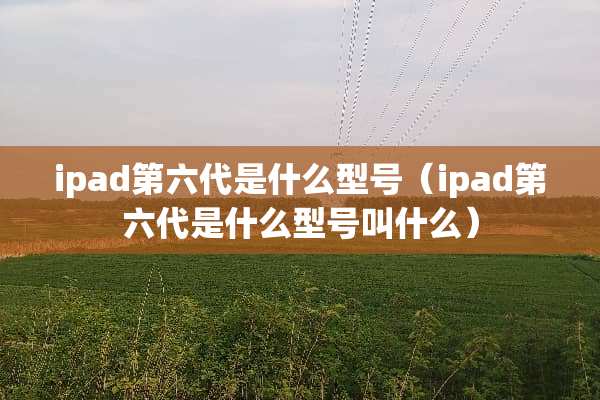 ipad第六代是什么型号（ipad第六代是什么型号叫什么）