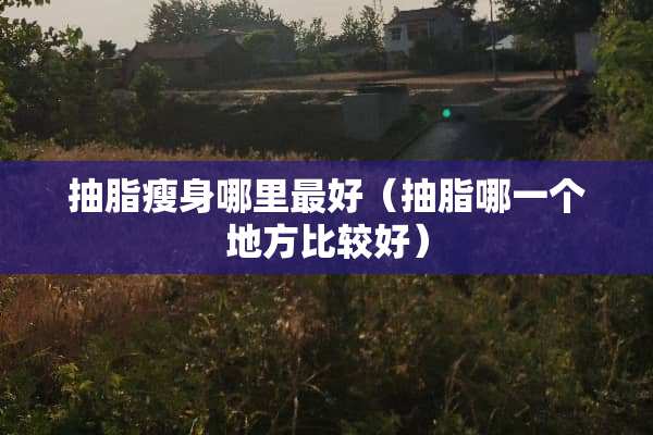 抽脂瘦身哪里最好（抽脂哪一个地方比较好）