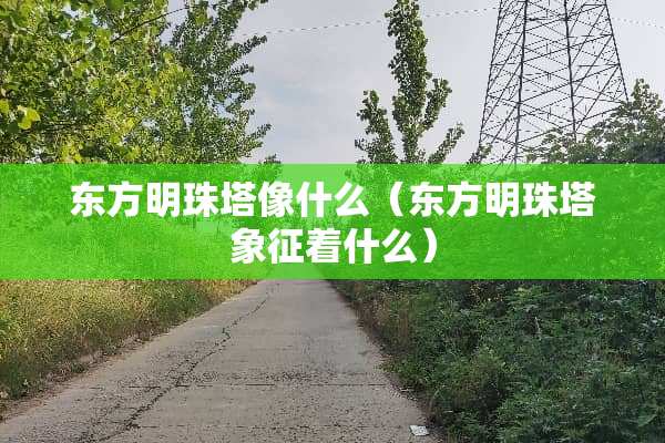 东方明珠塔像什么（东方明珠塔象征着什么）