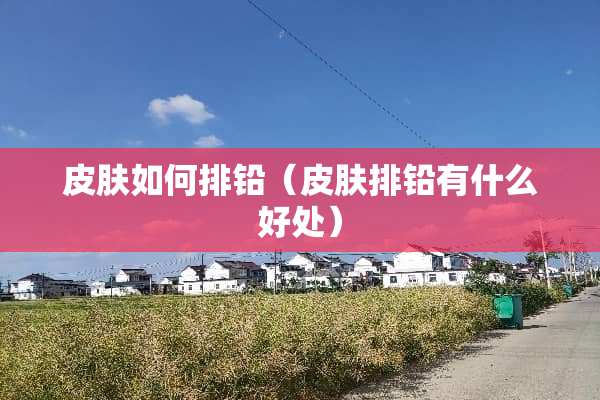 皮肤如何排铅（皮肤排铅有什么好处）